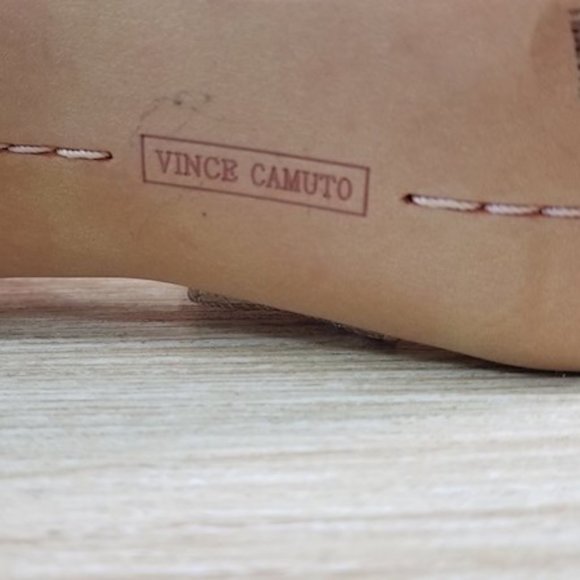 Vince Camuto Ankle Tie Strappy Gold Heels - Picture 5 of 5